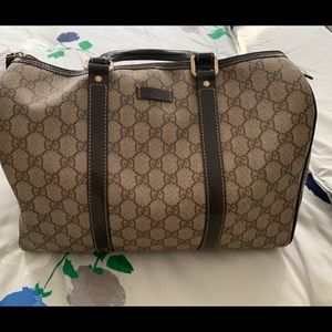 Gucci GG PLUS Medium Joy Boston Bag Brown